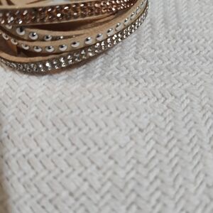 Chic Tan and Silver Women's Bracelet